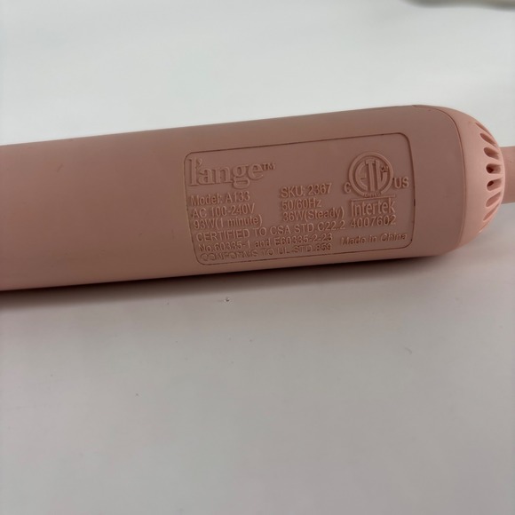 L'ange Le Duo 360 Airflow Styler A133 Blush Pink Titanium 1" Plate Hair Curler - Picture 3 of 6